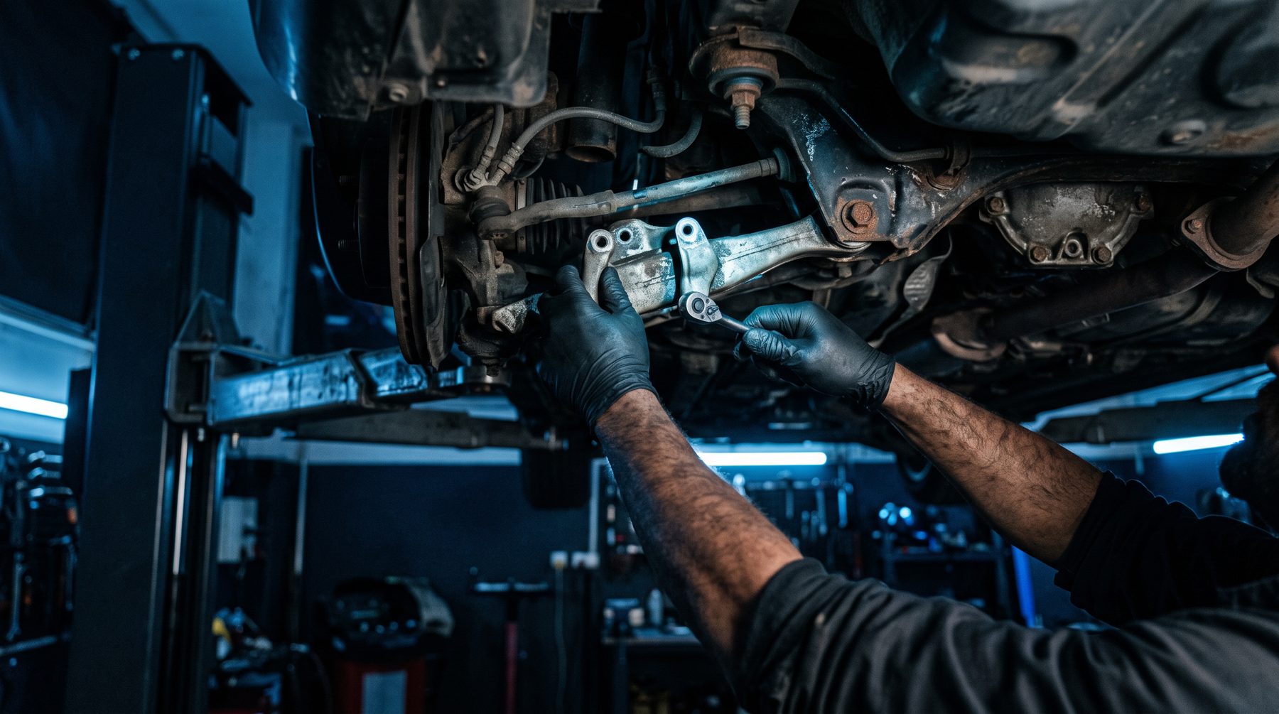 Mecânico em oficina recebendo peças da Auto Peças Barro Branco